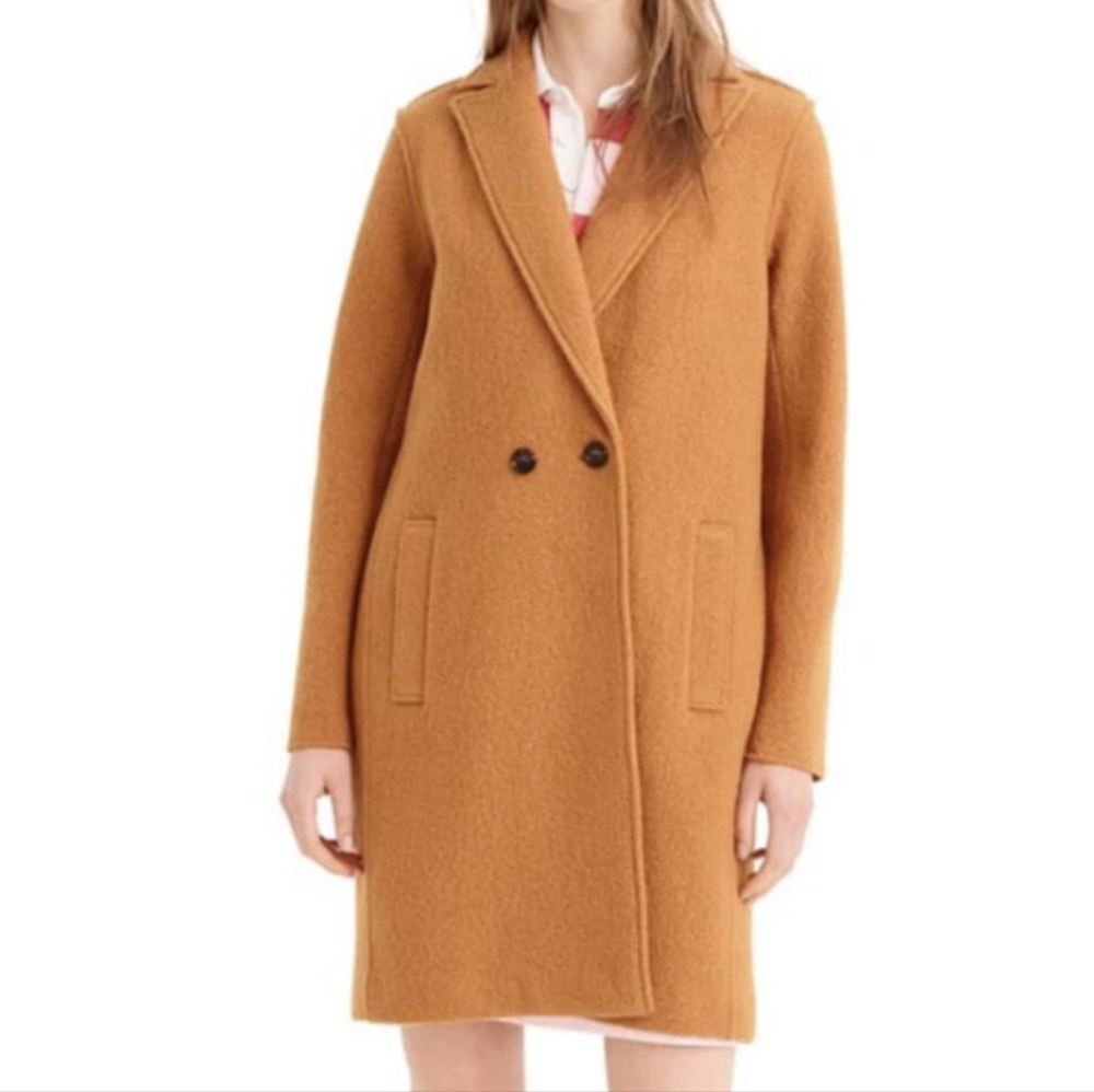 NWT J.Crew Daphne Topcoat in Italian Boiled Wool, Size 2